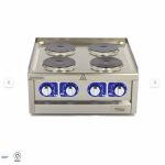  Επαγγελματική κουζίνα - 4 καυστήρες - Ηλεκτρική - Διπλή μονάδα - 60 cm βάθος